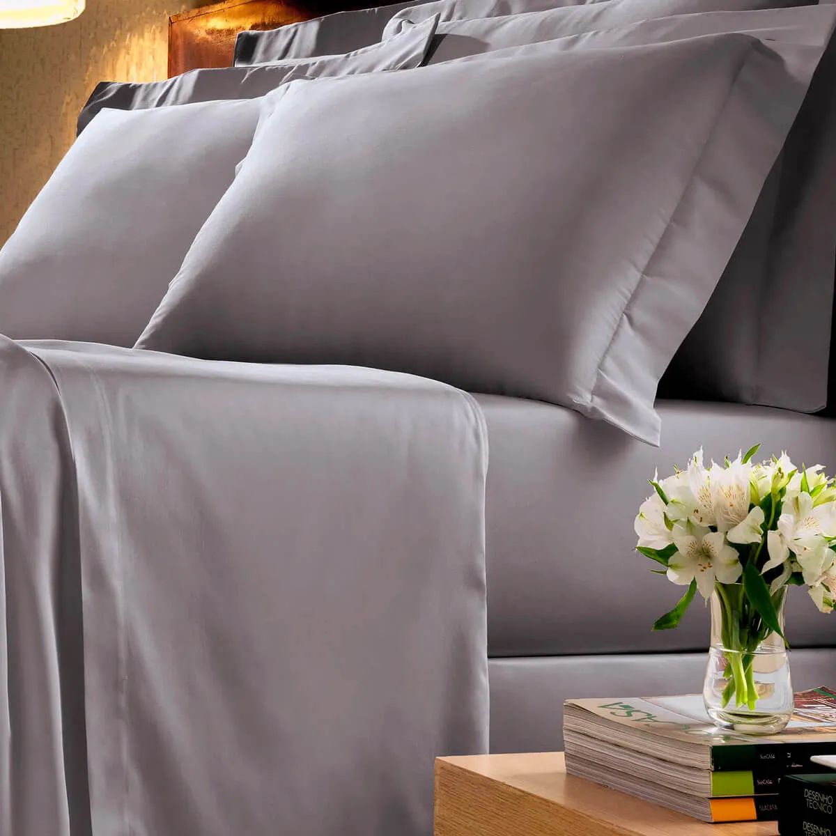 Jogo De Cama 300 Fios Buettner Platine - Image 4